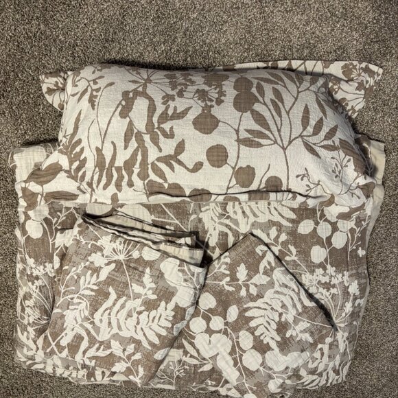 CALIFORNIA KING - Duvet Set with 2 Shams and Pillow - 100% Cotton - VGUC - Picture 5 of 9